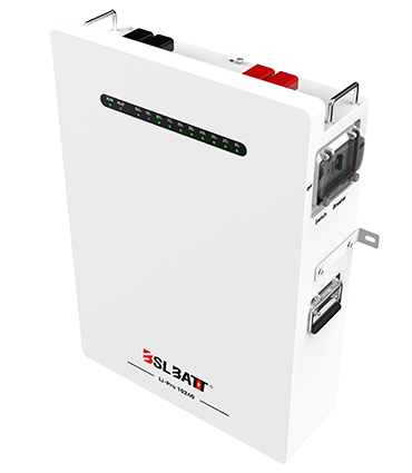 51.2V 200Ah LiFePO4 10kWh Bataraidh Solar taighe air a chuir suas le balla