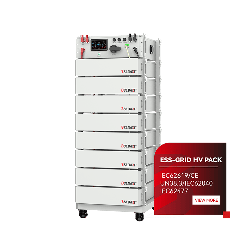 115V-800V 20kWh-90kWh segondè vòltaj LiFePO4 batri solè